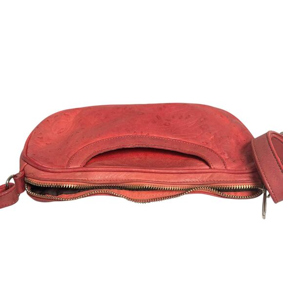 Valentina Made in Italy Crossbody Bag Pink Leather Studded Handbag Small Purse - Picture 6 of 11